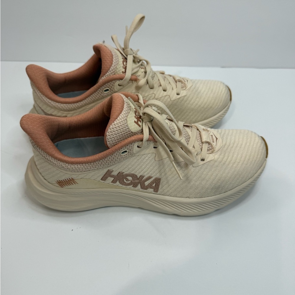 Hoka Solimar Women's Beige and Peach Athletic Shoes - Picture 5 of 10